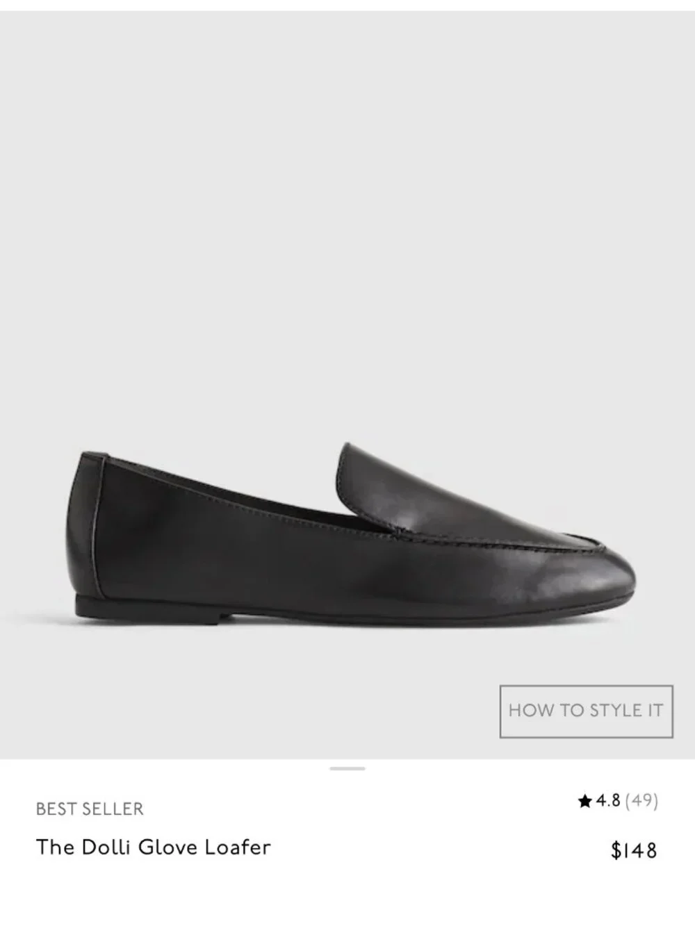 Madewell - The Dolli Glove Loafer - Black - Size 7